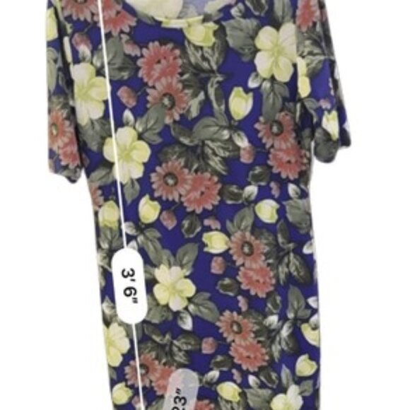 New LuLaRoe Flowered Julia Dress Medium - Picture 7 of 7